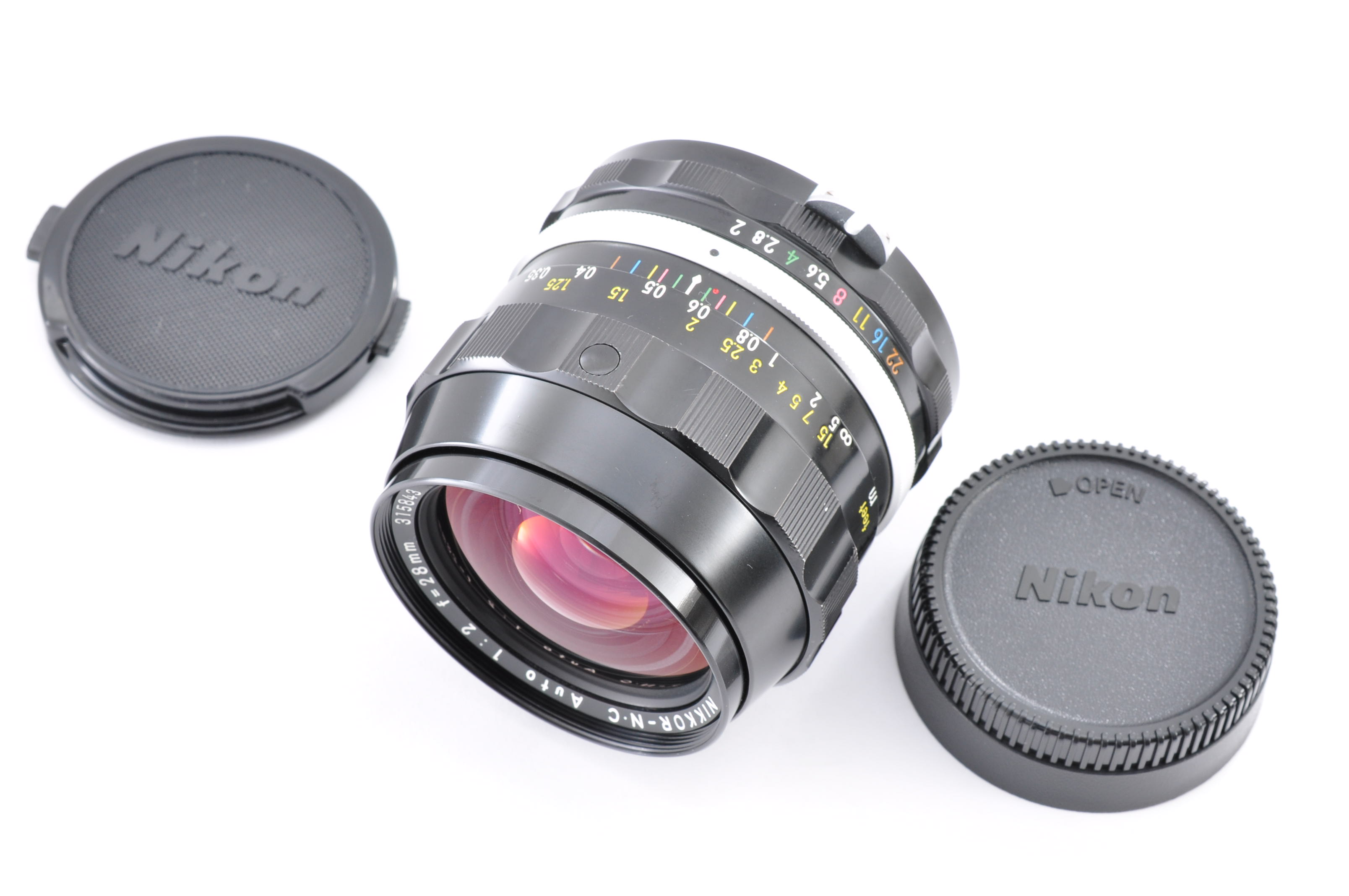 ★ニッコール　Nikkor-N.C Auto 28mm f/2 レンズ Nikon NIKKOR-N.C Auto 28mm f/2 Wide Lens xcellent+++++ from